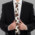 Brown And White Cow Print Necktie