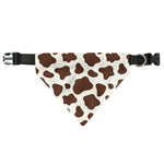 Brown And White Cow Print Over The Collar Dog Bandana