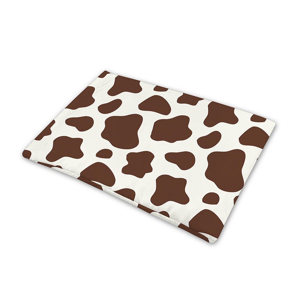 Brown And White Cow Print Pet Cooling Mat Cover