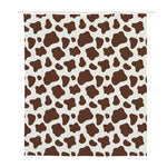 Brown And White Cow Print Polyester Shower Curtain