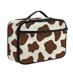 Brown And White Cow Print Portable Lunch Bag