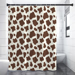 Brown And White Cow Print Premium Shower Curtain