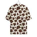 Brown And White Cow Print Rayon Hawaiian Shirt