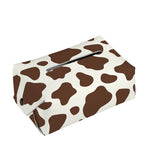 Brown And White Cow Print Rectangle Tissue Box Cover