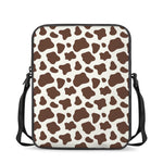 Brown And White Cow Print Rectangular Crossbody Bag