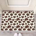 Brown And White Cow Print Rubber Doormat