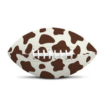 Brown And White Cow Print Rugby Ball