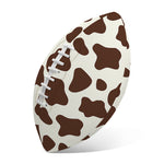 Brown And White Cow Print Rugby Ball