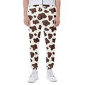 Brown And White Cow Print Joggers