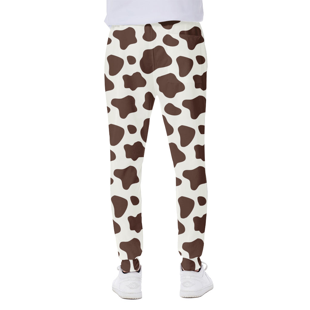 Brown And White Cow Print Scuba Joggers
