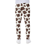 Brown And White Cow Print Scuba Joggers