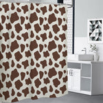 Brown And White Cow Print Shower Curtain