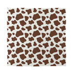 Brown And White Cow Print Silk Bandana