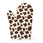Brown And White Cow Print Single Oven Mitt
