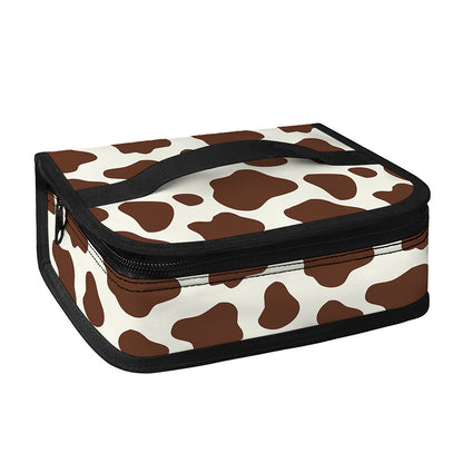 Brown And White Cow Print Small Lunch Bag