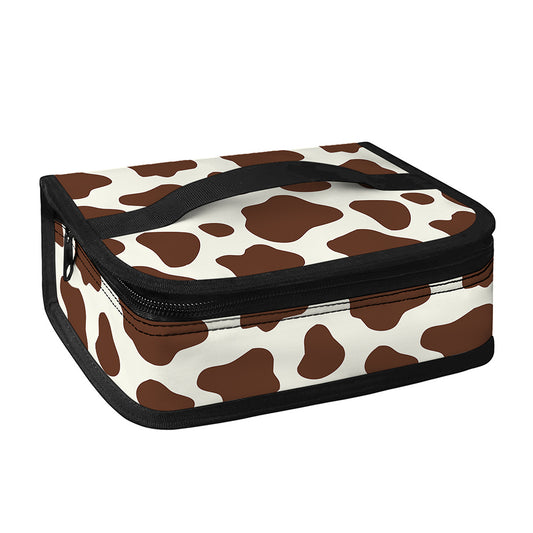 Brown And White Cow Print Small Lunch Bag