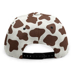 Brown And White Cow Print Snapback Cap