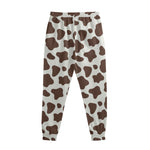 Brown And White Cow Print Sweatpants