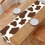 Brown And White Cow Print Table Runner