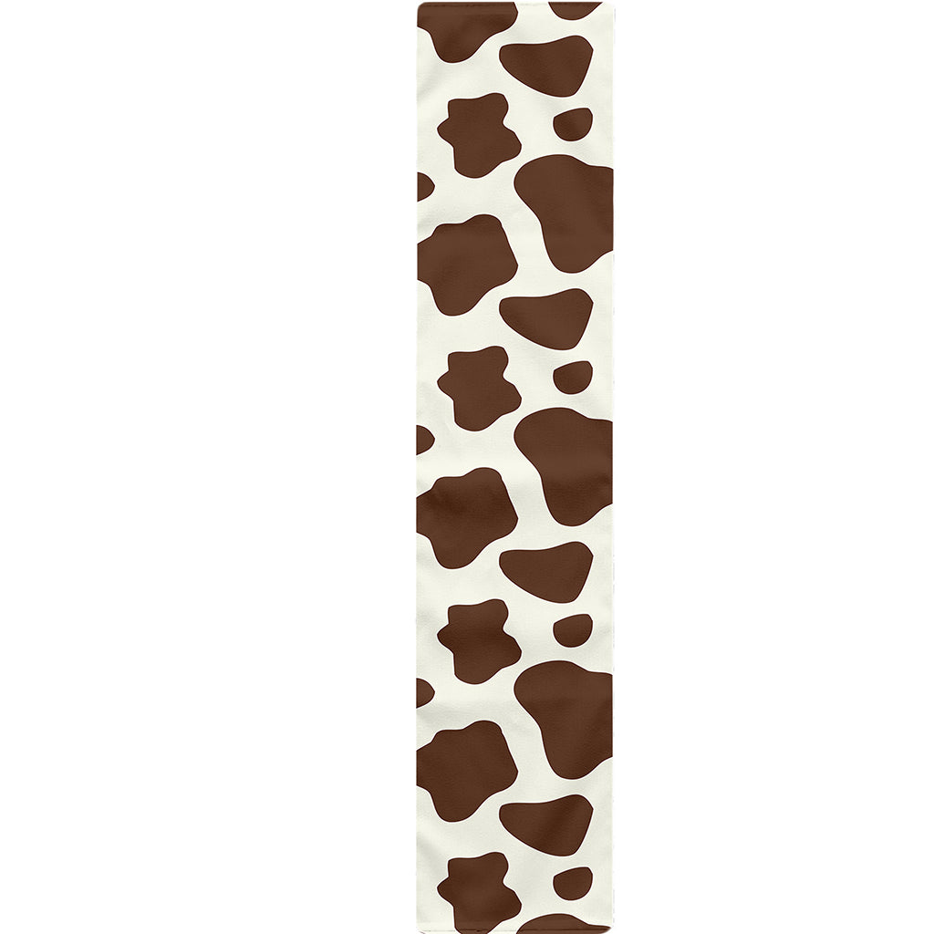 Brown And White Cow Print Table Runner