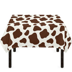Brown And White Cow Print Tablecloth