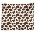 Brown And White Cow Print Tapestry