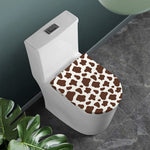Brown And White Cow Print Toilet Lid Cover