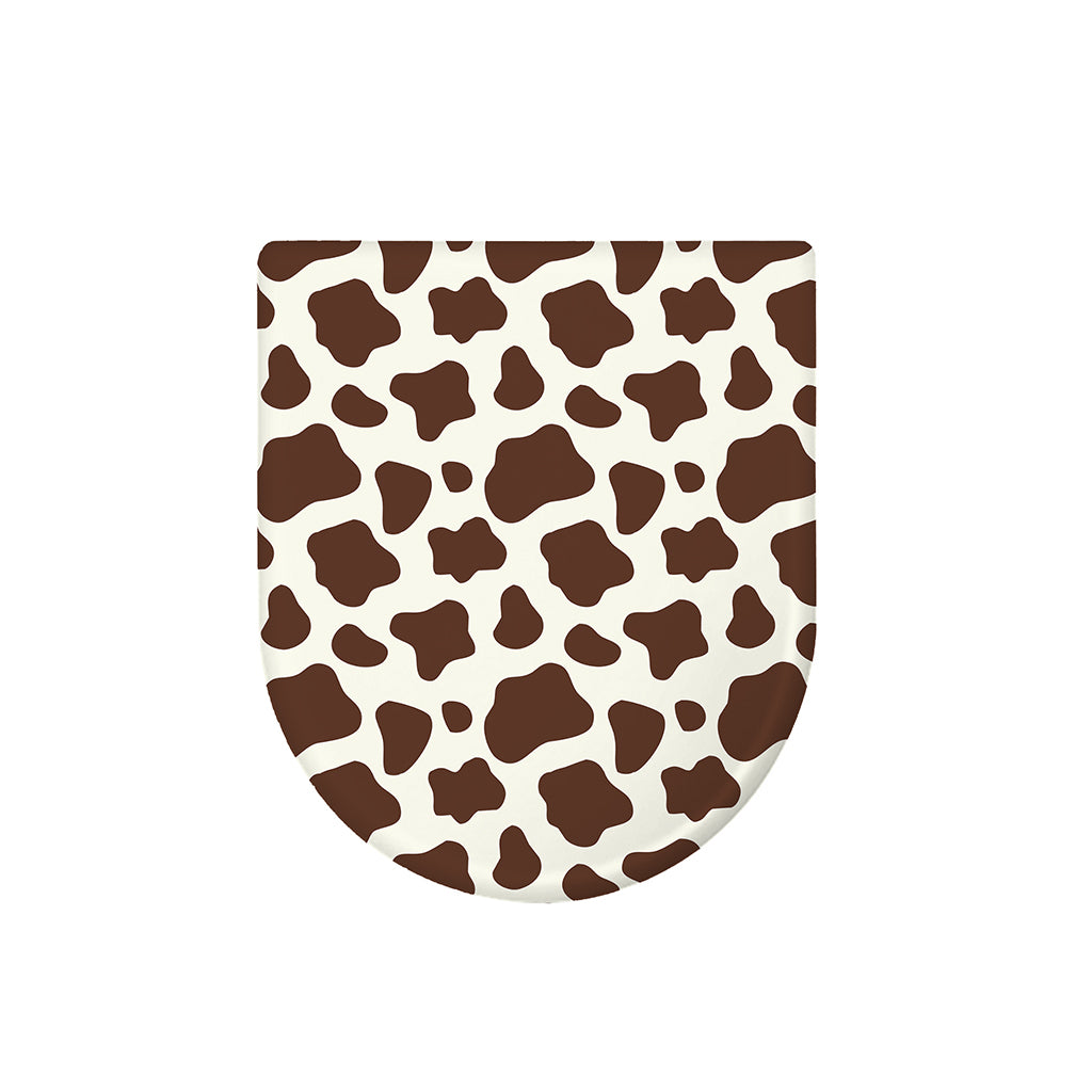 Brown And White Cow Print Toilet Lid Cover