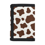 Brown And White Cow Print Trifold Wallet