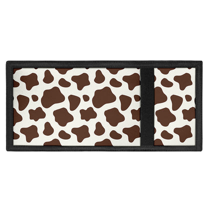 Brown And White Cow Print Trifold Wallet