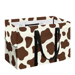Brown And White Cow Print Utility Tote Bag