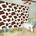 Brown And White Cow Print Wall Sticker