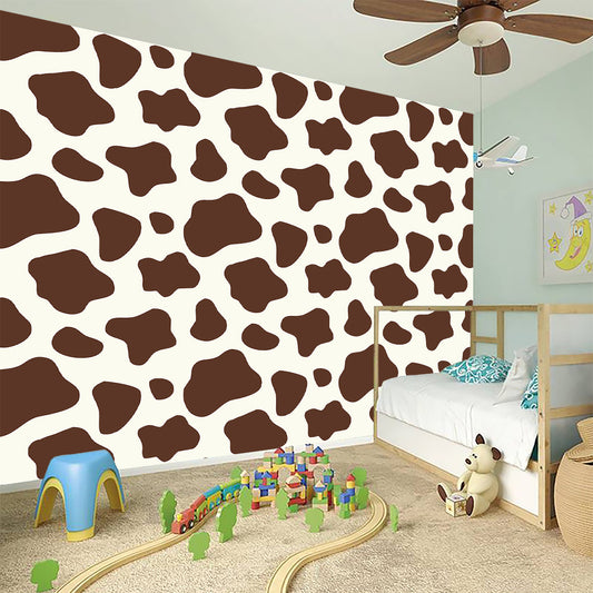 Brown And White Cow Print Wall Sticker