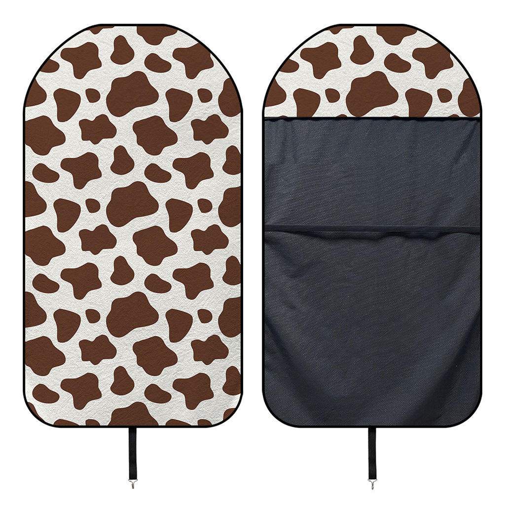 Brown And White Cow Print Waterproof Car Seat Cover