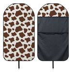Brown And White Cow Print Waterproof Car Seat Cover