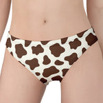 Brown And White Cow Print Women's Panties