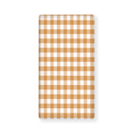 Brown And White Gingham Pattern Print Baby Crib Sheet