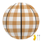 Brown And White Gingham Pattern Print Basketball