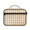 Brown And White Gingham Pattern Print Briefcase Bible Bag