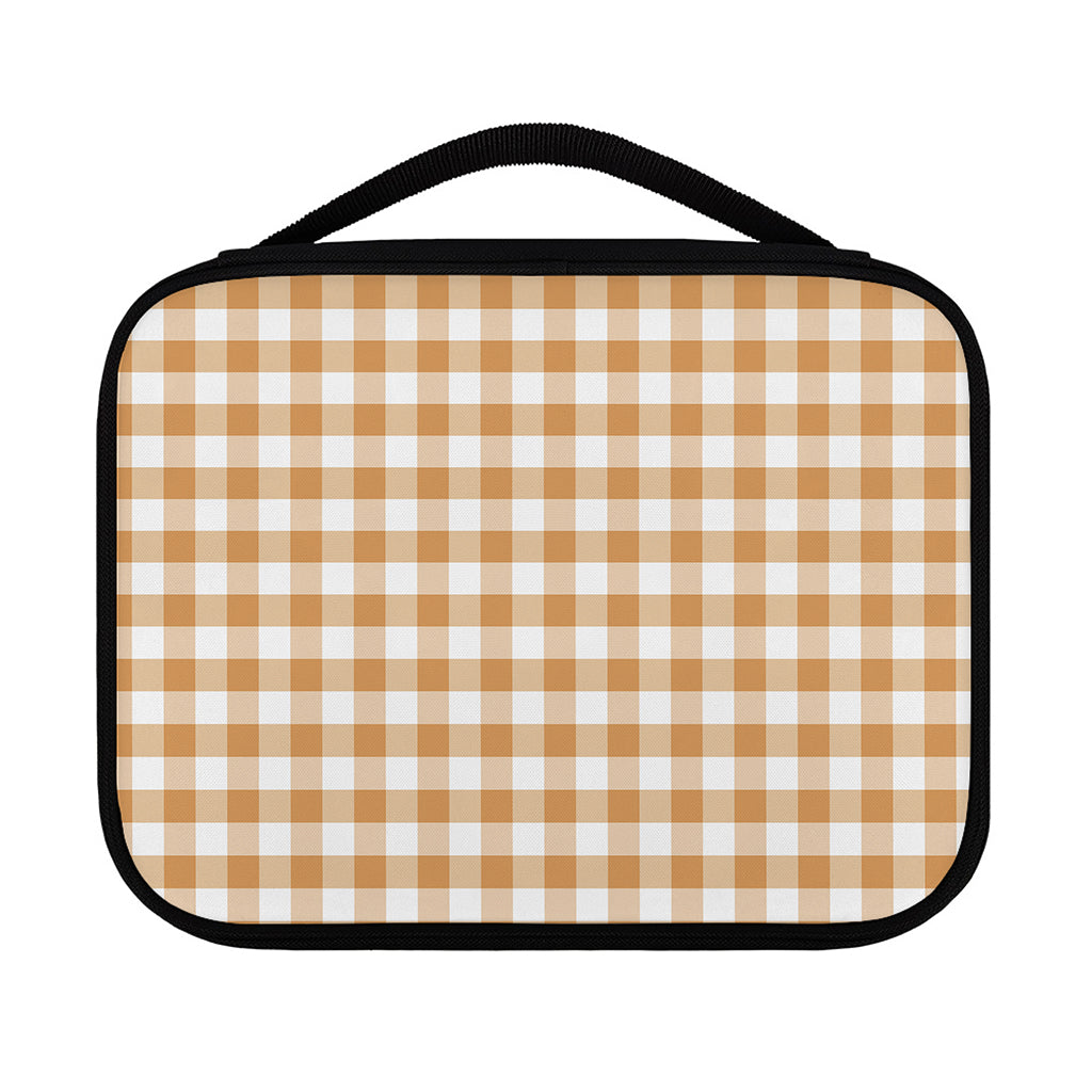 Brown And White Gingham Pattern Print Classic Bible Case