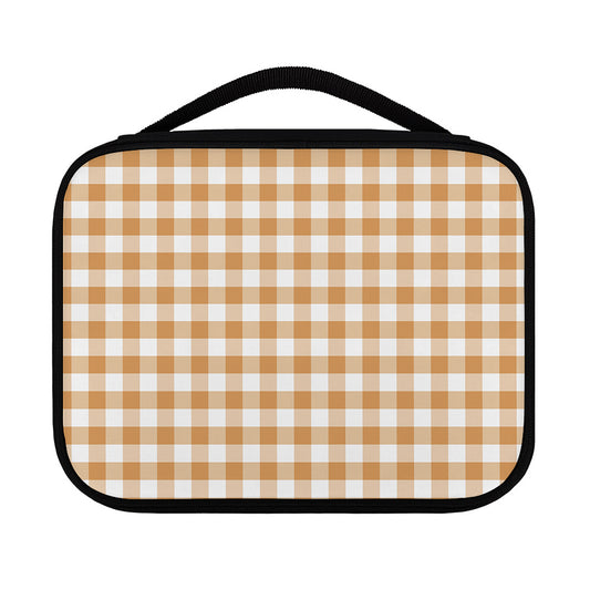 Brown And White Gingham Pattern Print Classic Bible Case