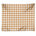 Brown And White Gingham Pattern Print Tapestry