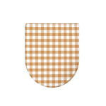 Brown And White Gingham Pattern Print Toilet Lid Cover