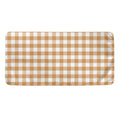 Brown And White Gingham Pattern Print Towel