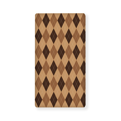 Brown Argyle Pattern Print Baby Crib Sheet