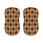 Brown Argyle Pattern Print Bar Stool Covers