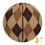 Brown Argyle Pattern Print Basketball