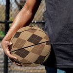 Brown Argyle Pattern Print Basketball