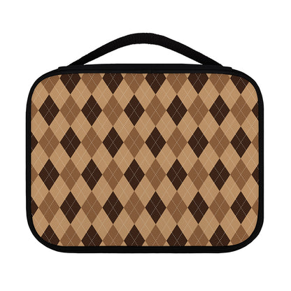Brown Argyle Pattern Print Classic Bible Case