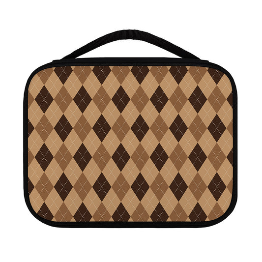 Brown Argyle Pattern Print Classic Bible Case
